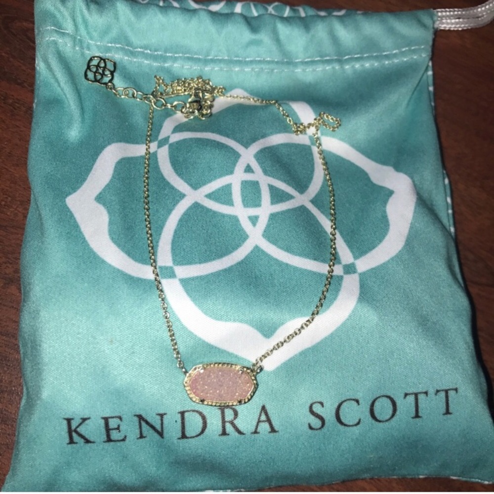 Light pink Drusy kendra Scott Elisa necklace